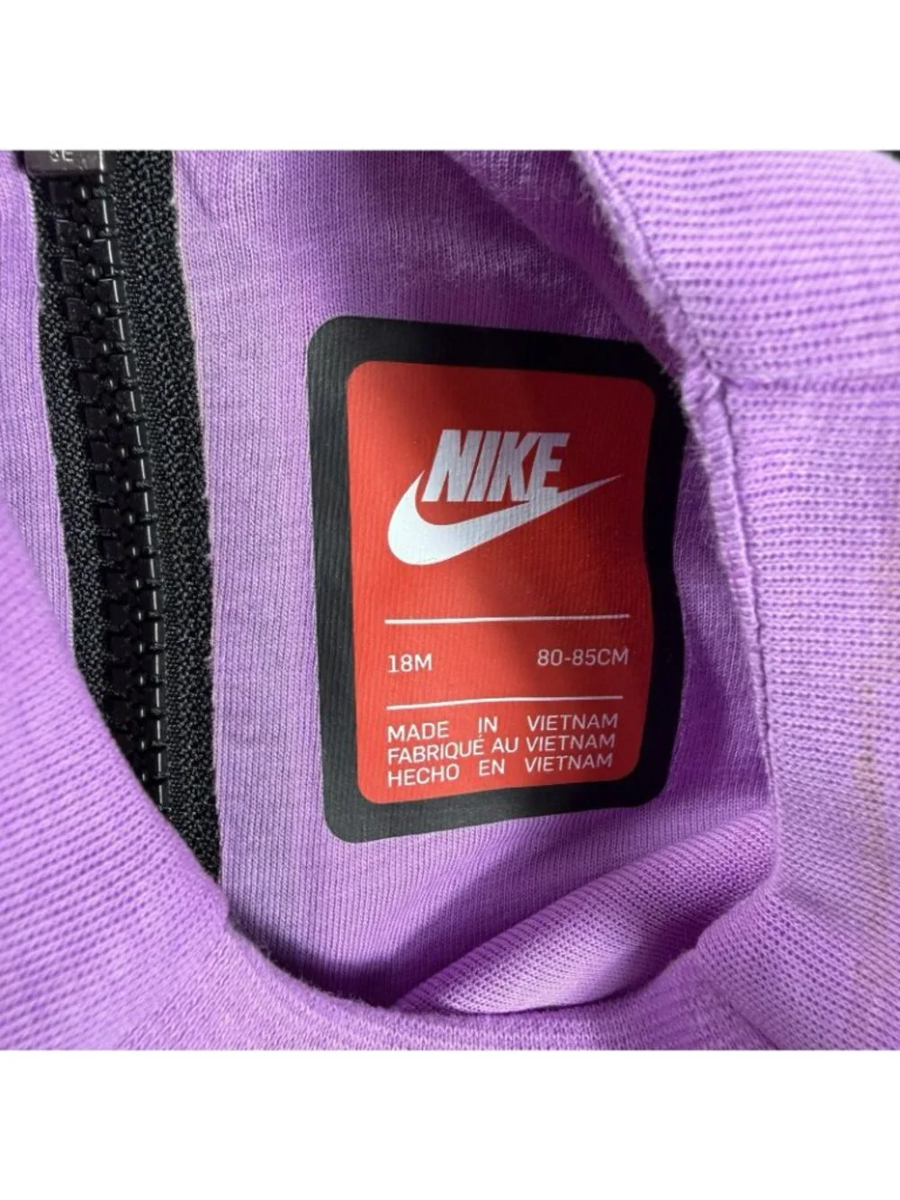 Nike 2 Piece Set Crib Style Shirt And Leggings Purple Black Size 18 Months